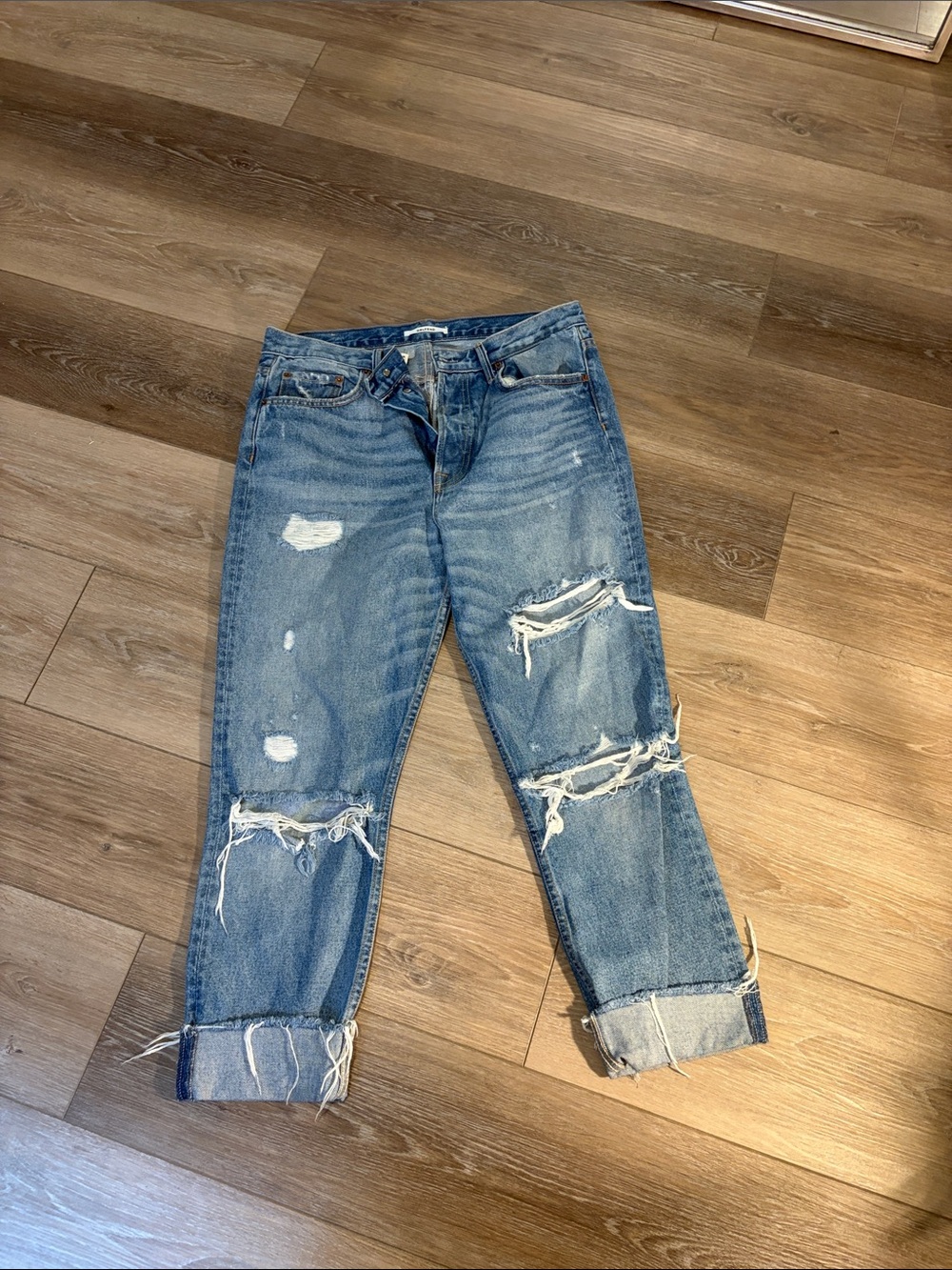 GRLFRND Distressed Light Blue Boyfriend Jeans Karolina 30